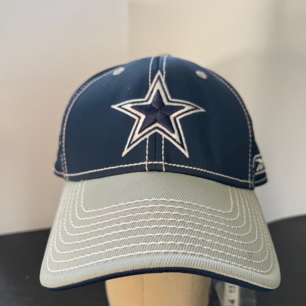 VTG Y2K Dallas Cowboys Reebok Authentic Sideline NFL Hat Cap L/XL